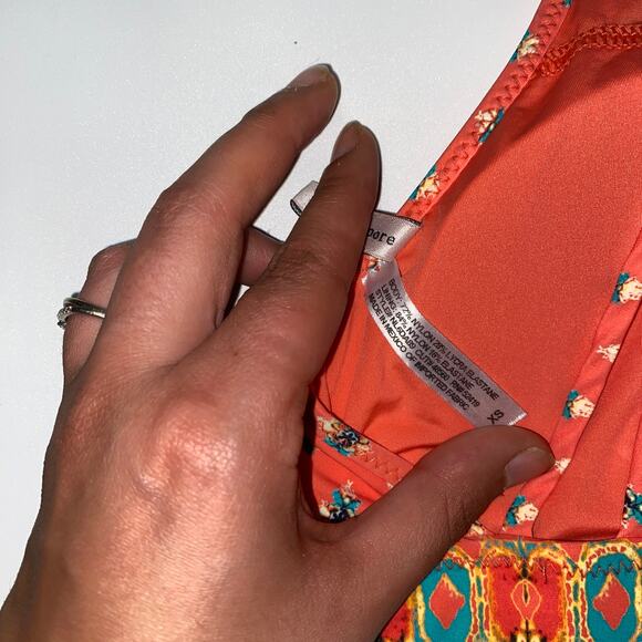 Nanette Lepore Coral Bindi Stargazer Bikini Swim Bathing Suit Top Womens Size XS - Picture 8 of 9